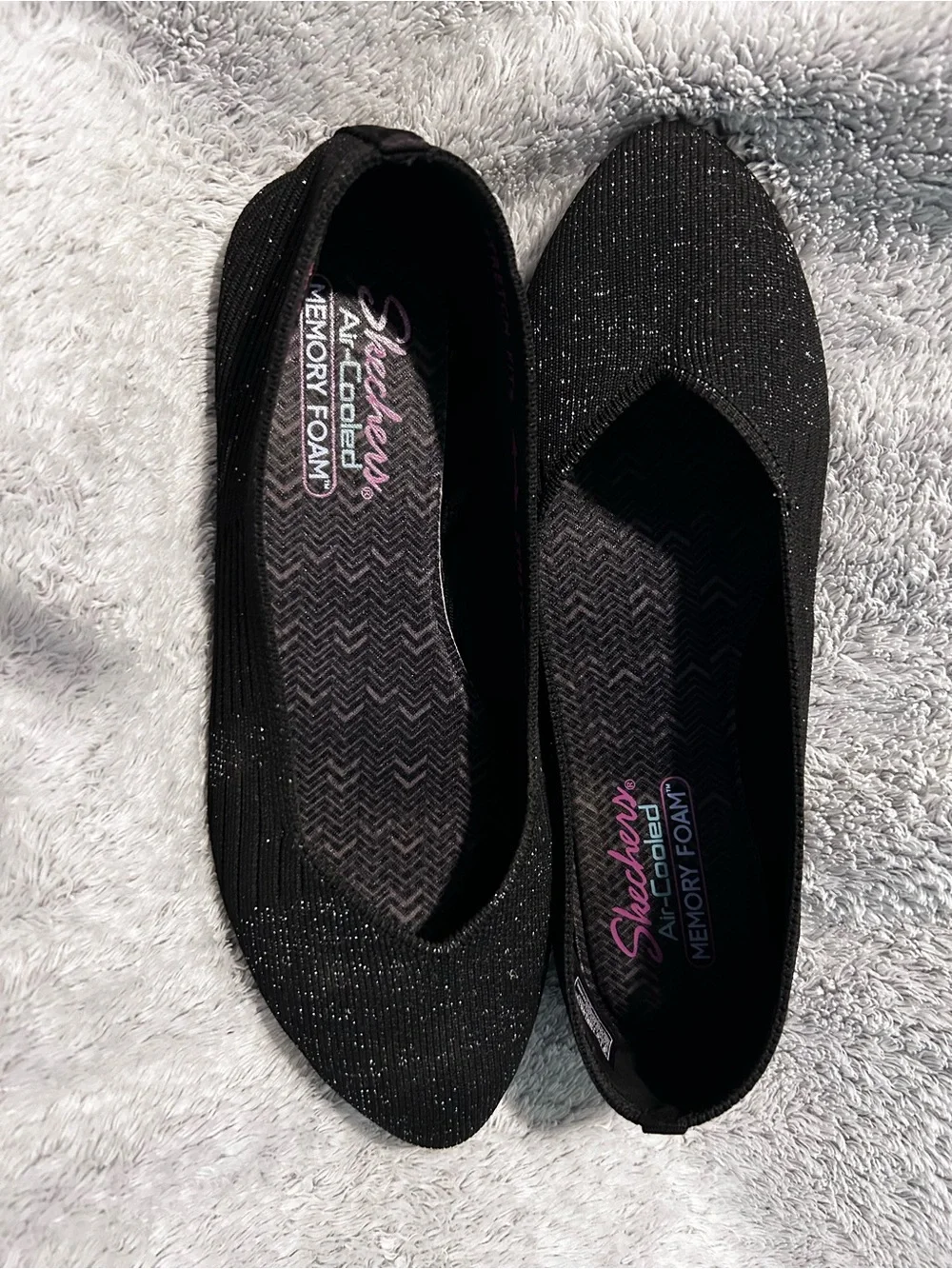 Skechers sparkly pointed toe flats